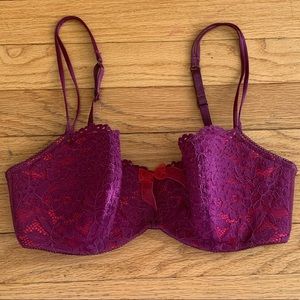 b.tempt’d | fuchsia lace bra